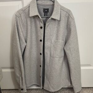 H&M Men's Light Gray Shirt Jacket